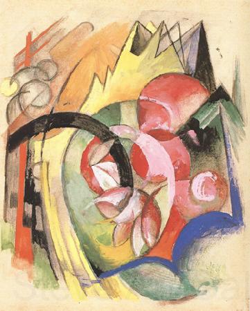 Franz Marc Colorful Flowers (mk34)